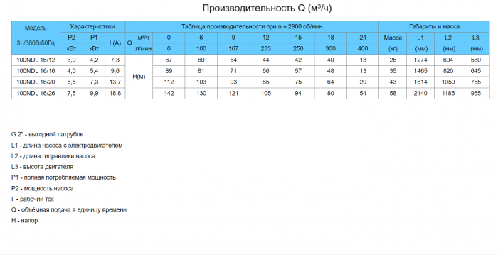 Насос свердловинний NEEDLE 100NDL16/20