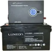 Комплект резервного живлення ДБЖ Luxeon UPS-500L + АКБ Luxeon LX12-65MG для 5-7год роботи газового котла
