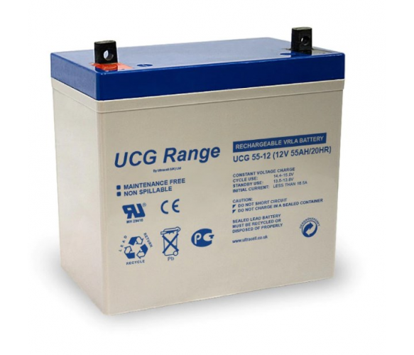 Аккумуляторная батарея Ultracell UCG55-12 GEL 12V 55 Ah