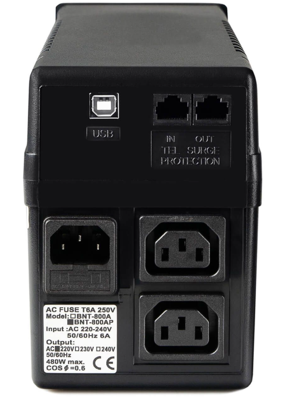 ДБЖ Powercom BNT-800AP (480 Вт) IEC