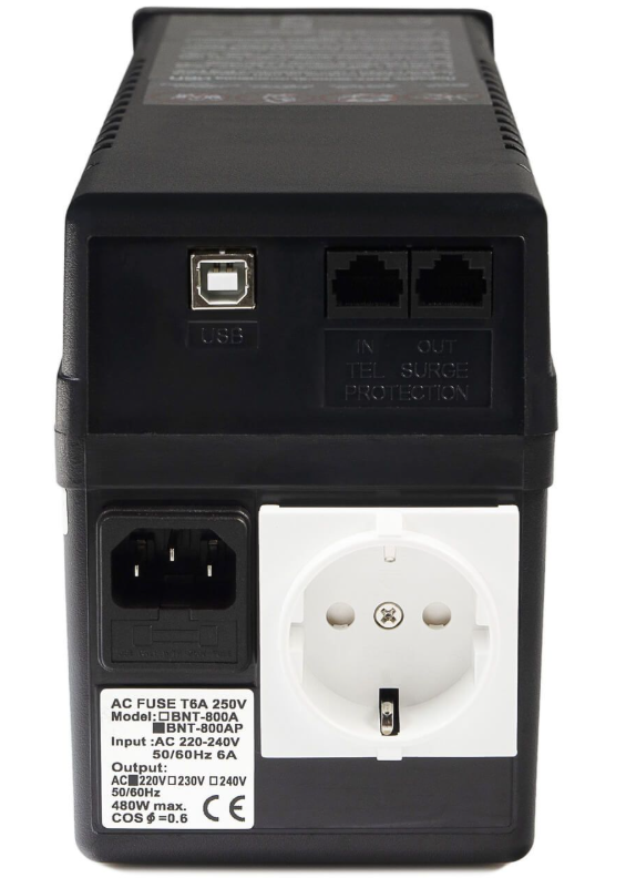 ДБЖ Powercom BNT-800AP (480 Вт) Schuko