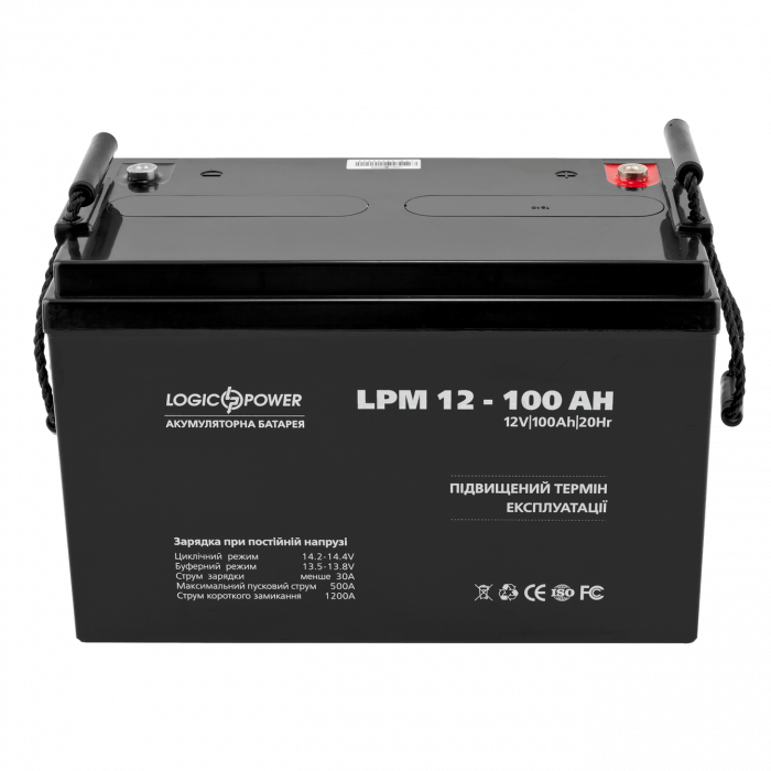 Акумуляторна батарея LogicPower LPM 12-100 Ah (LP3868)