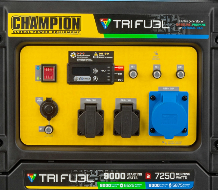 Генератор інверторний Champion C9000iE Tri Fuel (501176-UA)