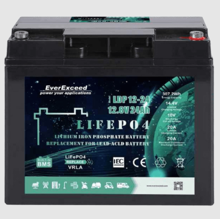 Аккумуляторная батарея EverExceed LiFePO4 LDP 12-24 (12.8V-24AH)
