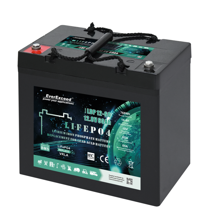 Аккумуляторная батарея EverExceed LiFePO4 LDP 12-60 (12.8V-60AH) Bluetooth