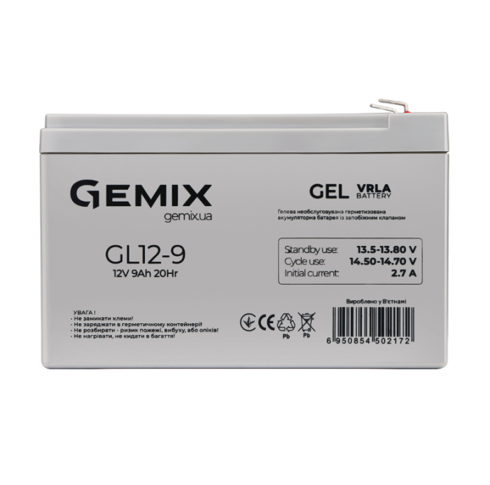 Акумуляторна батарея Gemix GL12-9