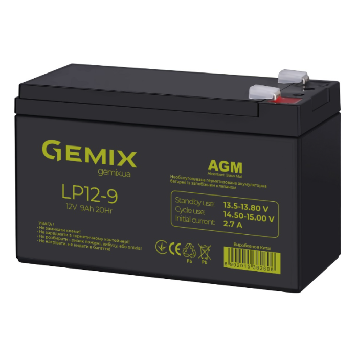Акумуляторна батарея Gemix LP12-9.0