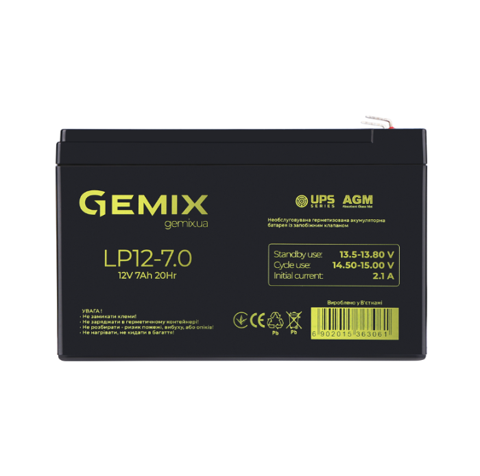 Акумуляторна батарея Gemix LP12-7.0