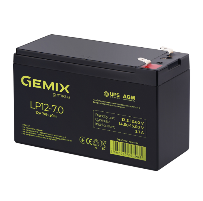 Акумуляторна батарея Gemix LP12-7.0