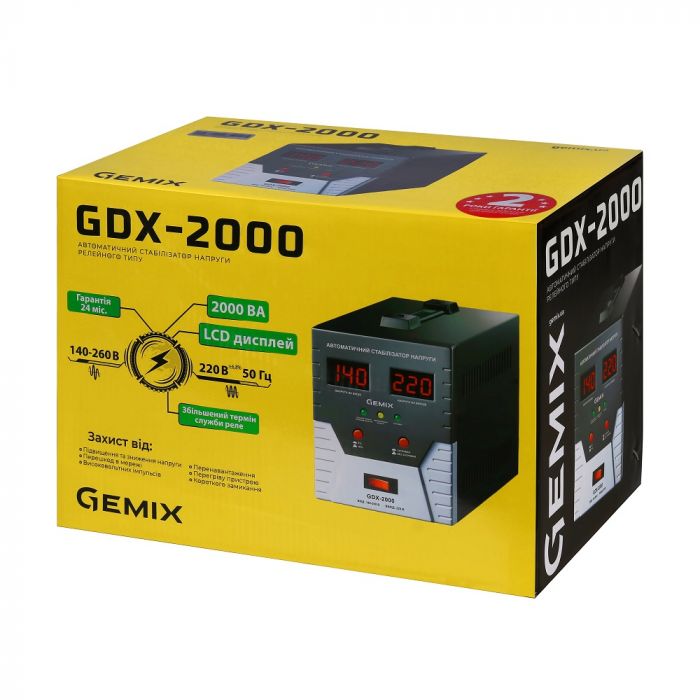 Стабілізатор напруги Gemix GDX-2000