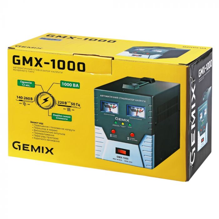 Стабилизатор напряжения Gemix GMX-1000