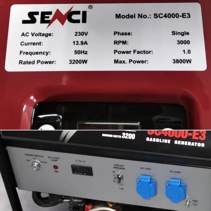 Генератор бензиновый Senci SC4000-E3