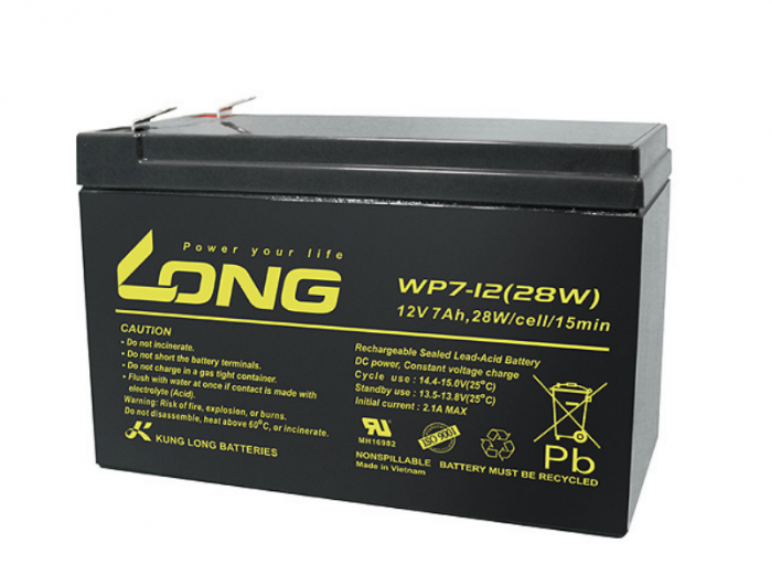 Акумуляторна батарея Kung Long WP 7-12 (28W)