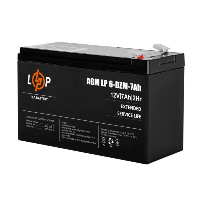 Тяговий свинцево-кислотний акумулятор LogicPower LP 6-DZM-7 Ah