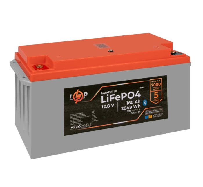 Акумулятор LogicPower LP LiFePO4 12.8V 160 Ah (2048Wh) (BMS 100A/80А) Smart BT