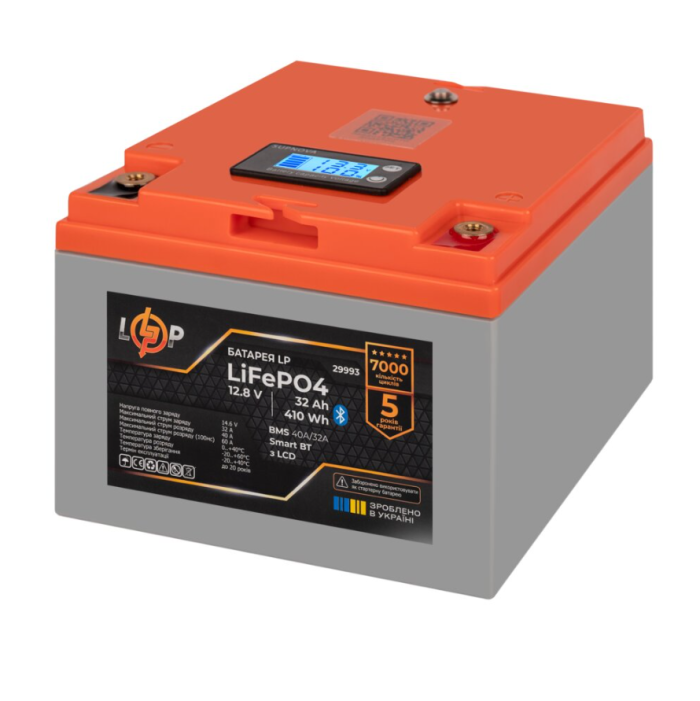 Акумулятор LogicPower LP LiFePO4 12.8V 32 Ah (410Wh) (BMS 40А/32A) Smart BT