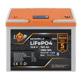 Акумулятор LogicPower LP LiFePO4 12V (12.8V) 100 Ah (1280Wh) (BMS 100A/50А) LCD Smart BT