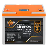 Акумулятор LogicPower LP LiFePO4 12V (12.8V) 60 Ah (768Wh) (BMS 80A/40А) LCD