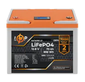 Акумулятор LogicPower LP LiFePO4 12V (12.8V) 70 Ah (896Wh) (BMS 80A/40А) LCD