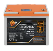 Аккумулятор LogicPower LP LiFePO4 12V (12.8V) 70 Ah (896Wh) (BMS 80A/40А) LCD для ИБП