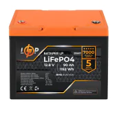 Акумулятор LogicPower LP LiFePO4 12V (12.8V) 90 Ah (1152Wh) (BMS 80A/40A)