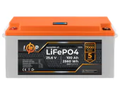 Аккумулятор LogicPower LP LiFePO4 24V (25.6V) 100 Ah (2560Wh) (BMS 80/40А) LCD