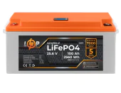 Аккумулятор LogicPower LP LiFePO4 24V (25.6V) 100 Ah (2560Wh) (BMS 80/40А) LCD для ИБП