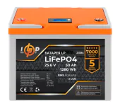 Акумулятор LogicPower LP LiFePO4 24V (25.6V) 50 Ah (1280Wh) (BMS 80A/40А) LCD для ДБЖ