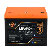 Акумулятор LogicPower LP LiFePO4 25.6V 32 Ah (820Wh) (BMS 40A/32А) Smart BT