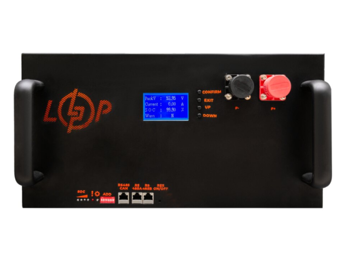 Акумулятор LogicPower LP LiFePO4 48V (51.2V) 160 Ah (8192Wh) (BMS 200A/100А) LCD RM Smart BT