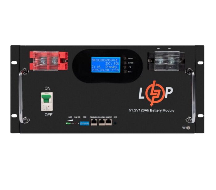 Аккумулятор LogicPower LP LiFePO4 51.2V 120 Ah (6000Wh) (Smart BMS 100A)