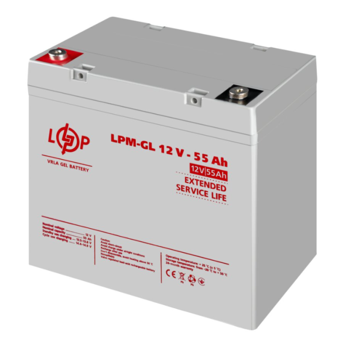 Акумулятор гелевий LogicPower LPM-GL 12V-55 Ah
