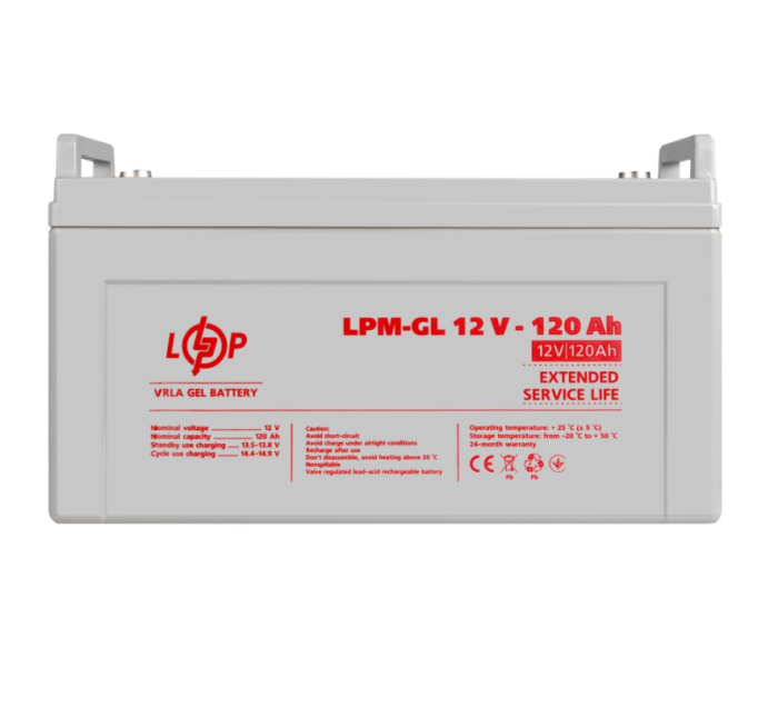 Акумуляторна батарея LogicPower LPM-GL 12-120 (LP3870)