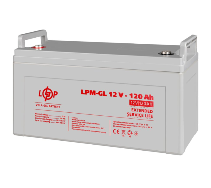 Акумуляторна батарея LogicPower LPM-GL 12-120 (LP3870)