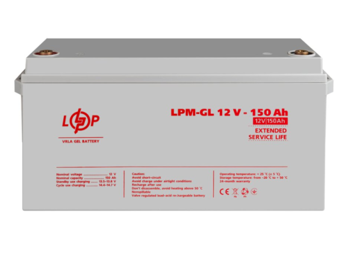 Акумуляторна батарея LogicPower LPM-GL 12-150AH (LP4155)