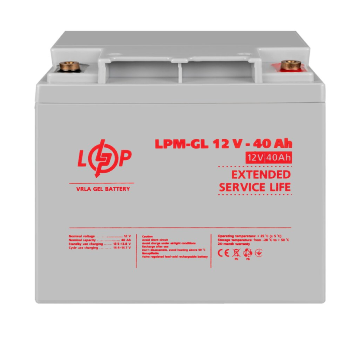 Акумуляторна батарея LogicPower LPM-GL 12-40AH (LP4154)