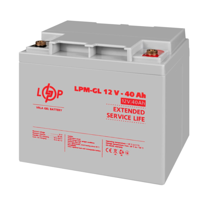 Акумуляторна батарея LogicPower LPM-GL 12-40AH (LP4154)