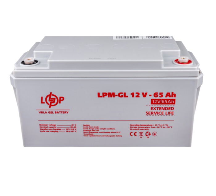 Акумуляторна батарея LogicPower LPM-GL 12-65 (LP3869)