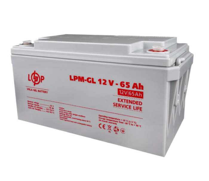 Акумуляторна батарея LogicPower LPM-GL 12-65 (LP3869)