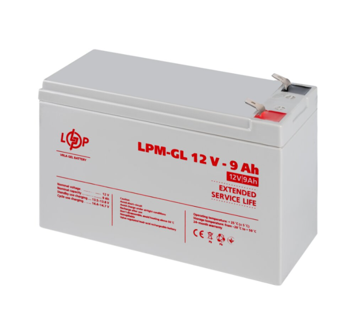 Акумуляторна батарея LogicPower LPM-GL 12V 9AH (LP6563)