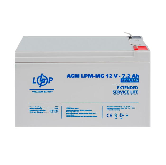 Акумуляторна батарея LogicPower LPM-MG 12V 7,2AH (LP6553)