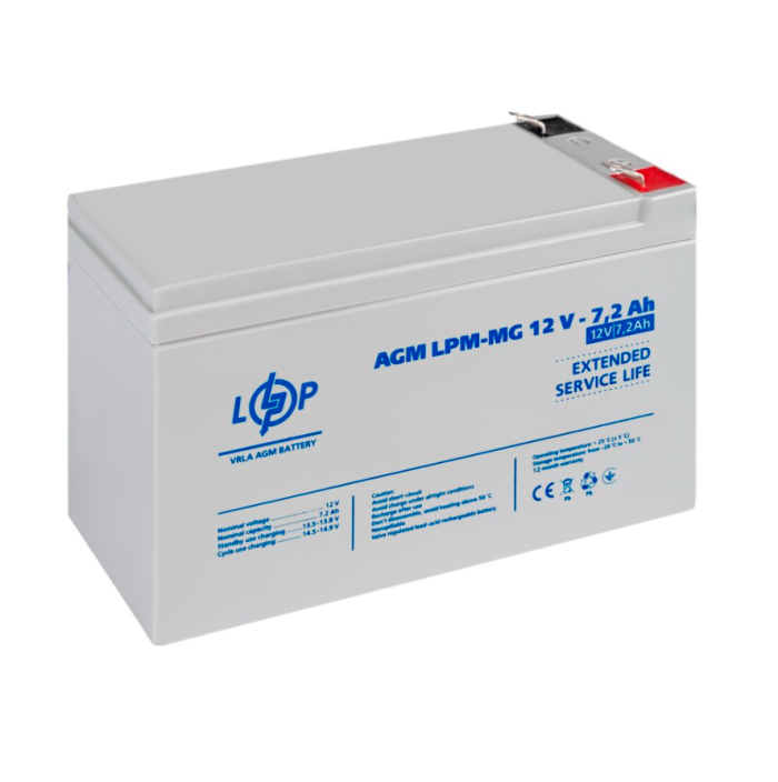 Акумуляторна батарея LogicPower LPM-MG 12V 7,2AH (LP6553)