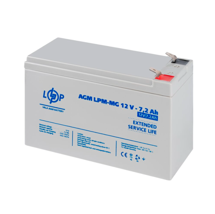 Акумуляторна батарея LogicPower LPM-MG 12V 7,2AH (LP6553)