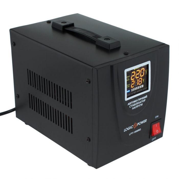 Стабілізатор напруги LogicPower LPT-1500RD BLACK (1050W)(LP4437)