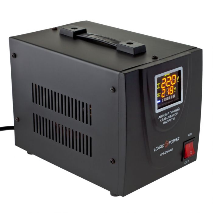 Стабілізатор напруги LogicPower LPT-2500RD BLACK (1750W) (LP4438)