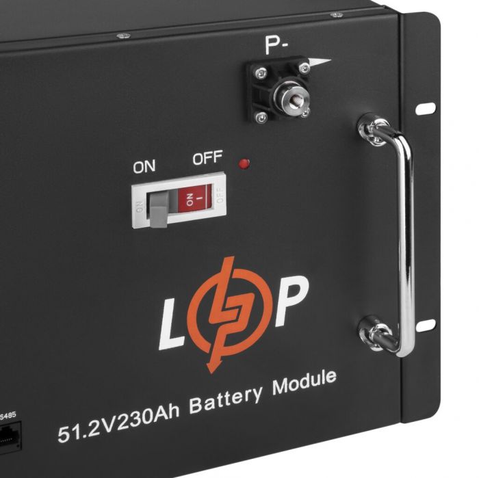 Акумулятор LogicPower LP LiFePO4 48V (51,2V) 230 Ah (11776Wh) (Smart BMS 200A) с LCD RM