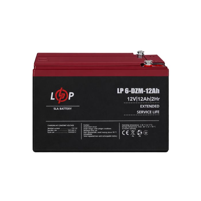 Тяговий свинцево-кислотний акумулятор LogicPower 6-DZM-12 Ah