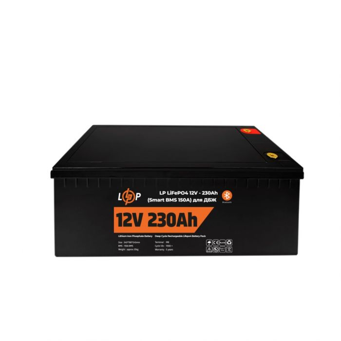 Акумулятор LogicPower LP LiFePO4 для ДБЖ 12V (12,8V) 230 Ah (2944Wh) (Smart BMS 150А) с BT