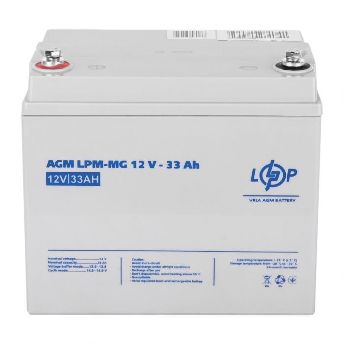 Акумуляторна батарея LogicPower LPM-MG 12V 33AH (LP6558)