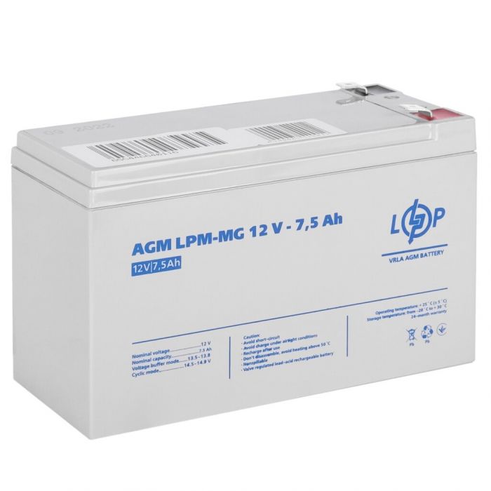 Акумуляторна батарея LogicPower LPM-MG 12V 7,5AH (LP6554)